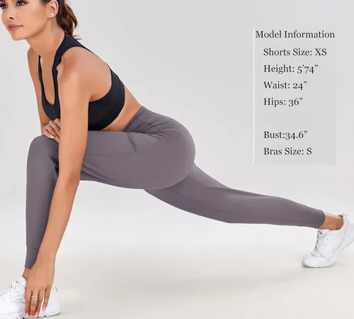 Miniatura 99 de Oalka - Pantalones deportivos para mujer, con cintura alta y bolsillos, para hacer deporte, yoga y entrenar