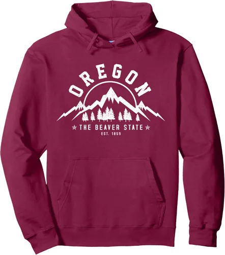 Miniatura 9 de Oregon The Beaver State Est. 1859 - Sudadera con capucha para regalo, Negro, S