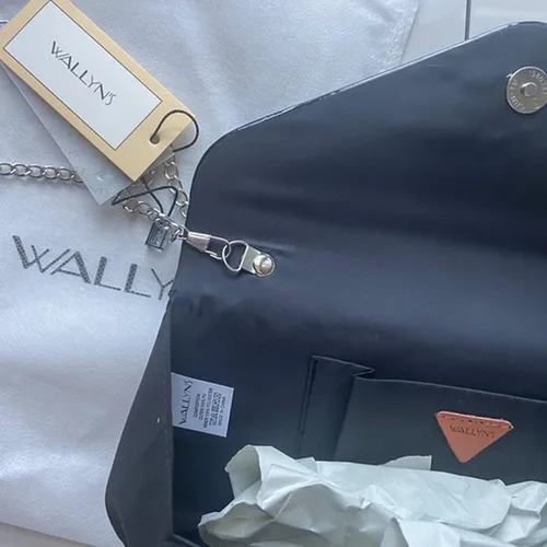 Miniatura 6 de WALLYN'S Patent Leather Clutch Classic Purse Evening Bag Handbag With Flannelette
