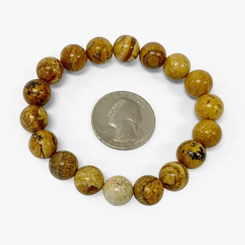 Miniatura 703 de Gem Avenue Handmade Round Bead Stretch Bracelet Unisex Natural Stone Beaded Jewelry for Men & Women, Elastic Wristband for Daily Wear