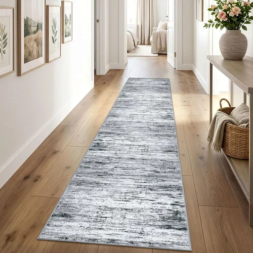 Miniatura 84 de Alfombra de pasillo moderna Lansny 2 x 6 pulgadas, alfombra de cocina lavable verde mostaza multicolor, alfombra antideslizante suave para pasillo