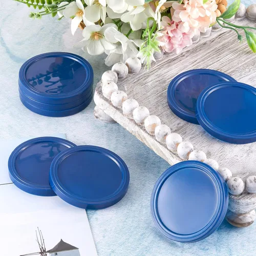 Miniatura 4 de Tessco for you 48 tapas para recipientes de yogur, tapas de plástico para frascos, no incluidas, repuesto compatible con tapa de yogur Oui