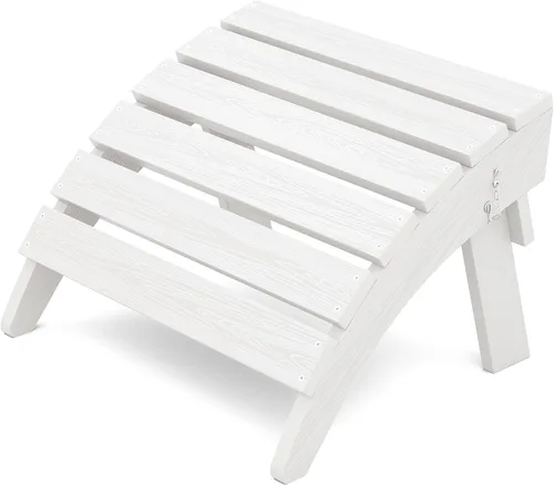 KINGYES Otomana Adirondack plegable para silla Adirondack, color blanco
