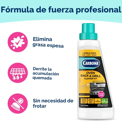Miniatura 3 de Carbona Limpiador para Rejilla de Horno y Parrilla Elimina la Grasa Gruesa y la Acumulación Solución de Limpieza para Parrilla y Barbacoa 16.8