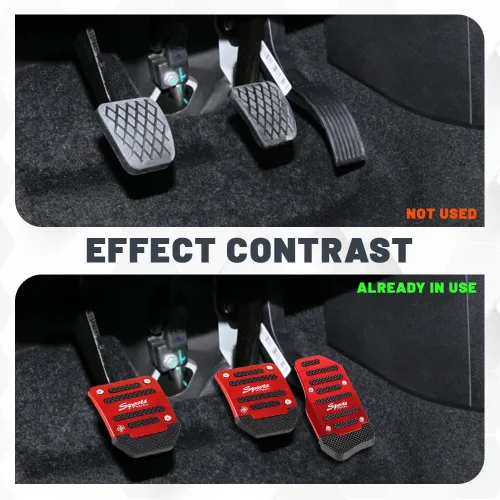 Miniatura 6 de Zufoty 3 almohadillas antideslizantes de aleación de aluminio para coche, pedal de freno de automóvil, cubierta de almohadilla de pedal