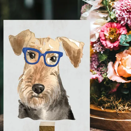 Miniatura 34 de Andaz Press Póster impreso para pared de perro, 8.5 x 11 pulgadas, Bulldog inglés con gafas negras, 1 paquete, regalo de cumpleaños de Navidad, sin