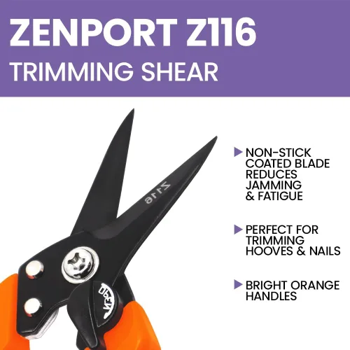 Miniatura 6 de Zenport Z116 - Cizalla para recortar pezuñas y flores con doble hoja, 7.5 pulgadas, para cabra, oveja, alpaca y más, naranja
