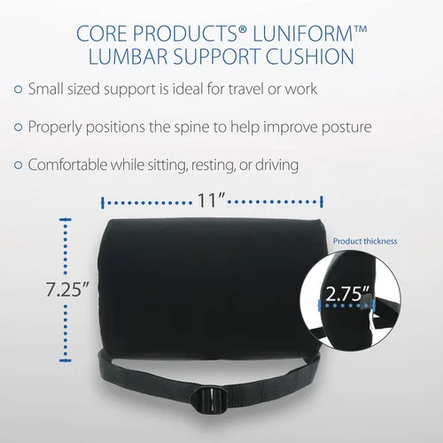 Miniatura 6 de Core Products Luniform - Cojín de apoyo lumbar - Negro