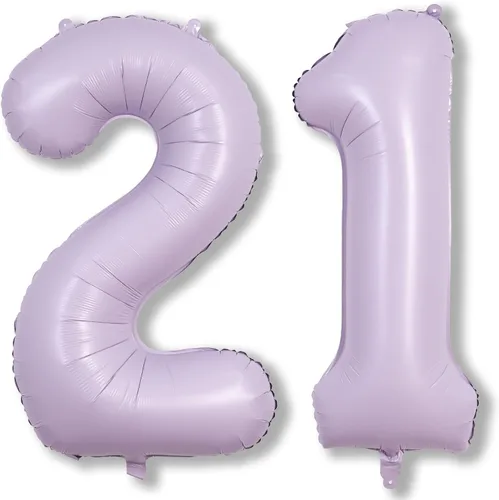 Miniatura 66 de Globos morado pastel de número 12, 40 pulgadas, globos gigantes de aluminio, de mylar, número 1 y 2, para niñas de 12 años, globos lilas