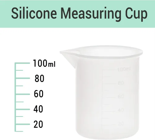 Miniatura 4 de Gartful Juego de 6 tazas medidoras de silicona de 250ml y 100ml, tazas de mezcla de silicona para epoxi, artes con resina, pegamento, moldes
