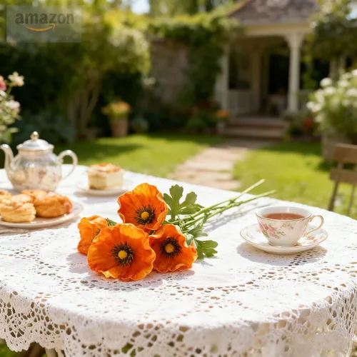 Miniatura 3 de Ramo de flores de anémona artificial de tacto real, 5 uds, decoración para el hogar (naranja)