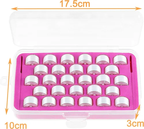 Miniatura 2 de New brothread 28pcs blanco 70D/2 (60WT) hilo de bobina preenrollado tamaño A SA156 para bordado y máquinas de coser DIY hilo de bordar hilo de coser