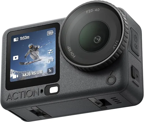 DJI Osmo Action 6 Essential Combo, cámara de acción impermeable de 8K con sensor cuadrado de 1/1.1", apertura variable de f/2.0–f/4.0, Rocksteady