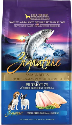 Miniatura 11 de Zignature Turquía Fórmula de Ingredientes Limitados Pequeños Mordiscos - Comida seca para perros, 4 lb