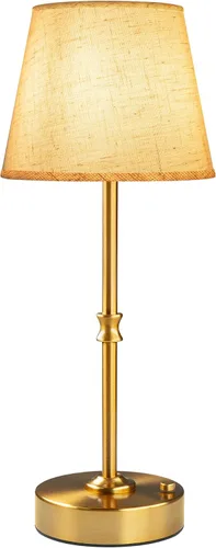 Miniatura 10 de EppieBasic Lámpara de mesa inalámbrica recargable: carga rápida y larga duración, luz cálida de 2700 K, pequeñas lámparas doradas vintage, comedor