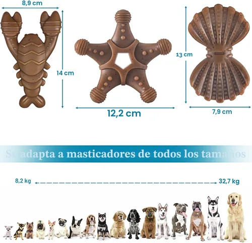 Miniatura 6 de NEZIN Juguetes para Perros Masticadores Agresivos, Juguetes Indestructibles para Perros Grandes, Masticables para Perros de Raza Grande, Mediana y 3