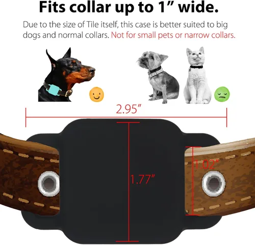 Miniatura 4 de Soporte de silicona para collar de perro para Tile Pro 2020 y 2018, paquete de 2 fundas protectoras para mascotas, perros y gatos (negro/verde menta)