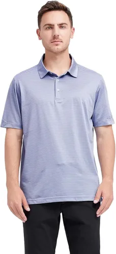 Miniatura 2 de Men's Golf Polo Shirts Short Sleeve Striped Performance Moisture Wicking Dry Fit Golf Shirts for Men
