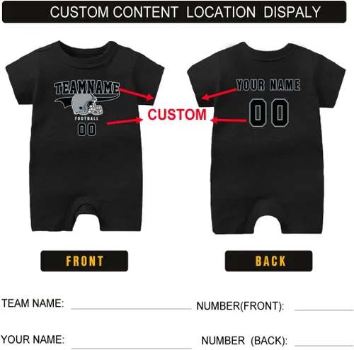 Miniatura 53 de Traje de fútbol personalizado para bebé, hace que tu bebé nombre y número de ropa de fútbol regalos