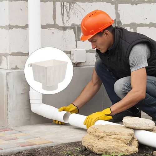 Miniatura 3 de Kit de desviador de bajante de PVC, sistema de recolección de agua de lluvia de fácil instalación, colector de agua de canaleta para bajantes