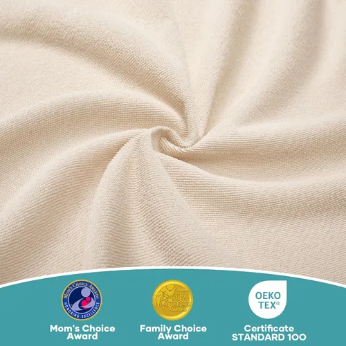 Miniatura 3 de OhGeni Protector de colchón 100% impermeable, tamaño Queen Beige, sábana bajera con bolsillos profundos, 6''-18'', material suave transpirable sin
