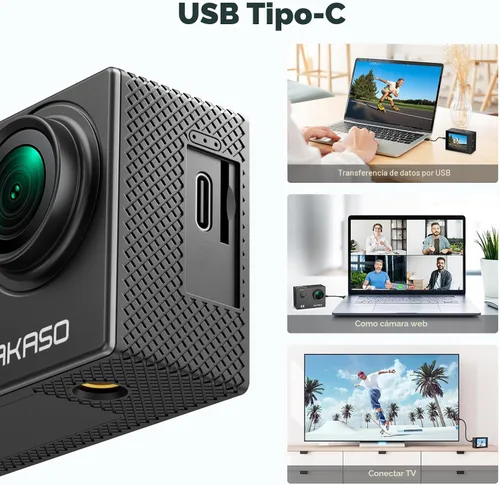 Miniatura 9 de Videocámara sumergible DV con wifi AAKASO EK7000 4K Action Camera Sports.