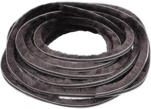 Burlete para escobillas, tira de cepillo de 3/16 x 1/2 pulgadas x 20 pies para ranura de tarjeta para puerta corredera de PVC para puerta corredera