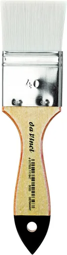 Miniatura 47 de da Vinci Oil & Acrylic Series 7182 - Brocha de pintura acrílica, color blanco brillante, sintético con mango largo pulido natural, tamaño 2