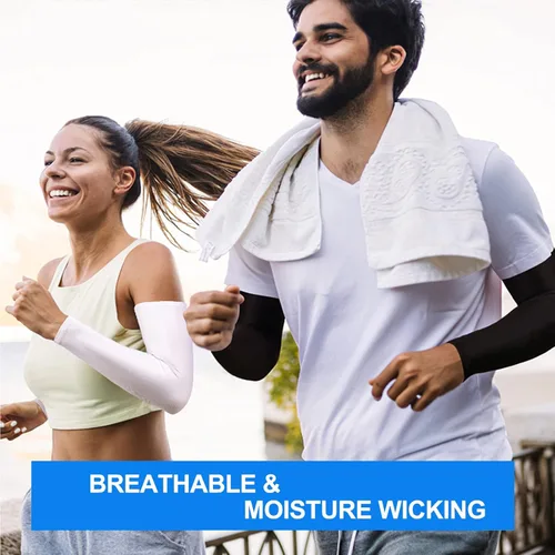 Miniatura 6 de 4 pares de mangas de protección solar UV para hombres y mujeres, refrescante, UPF 50, para béisbol, ciclismo, baloncesto
