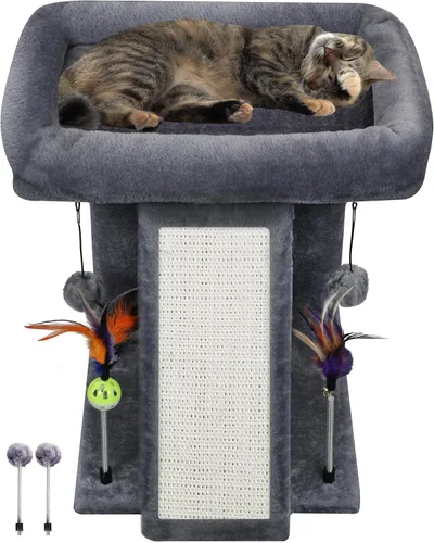 Miniatura 9 de TWDEPART Árbol para Gatos Torre para Gatos con Poste Rascador para Gatos de Interior, Centro de Actividades Árbol de Escalada Muebles para Gatos