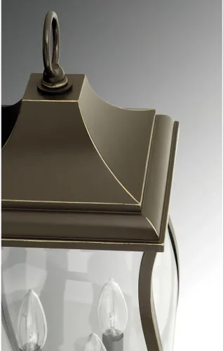 Miniatura 2 de Progress Lighting Township Collection - Farol de pared grande tradicional para exteriores, cristal biselado, 3 luces, color bronce aceitado