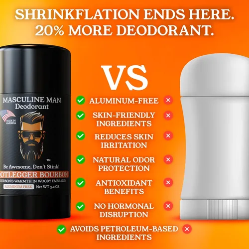 Miniatura 6 de Desodorante para hombres - Desodorante para hombre sin aluminio, desodorantes naturales, protección contra el sudor para axilas, desodorantes sin