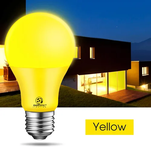 Miniatura 5 de Energetic - Foco amarillo A19, equivalente a 3 W, 40 W, base E26, bombilla LED no regulable para uso en interiores, decoración de fiestas