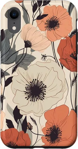 Miniatura 25 de Funda para iPhone 12/12 Pro Minimal Poppy Flower Boho Floral Cute Aesthetic