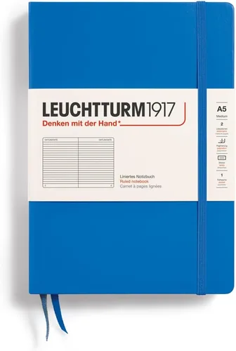 Miniatura 5 de LEUCHTTURM1917 - Cuaderno de tapa dura mediano A5 con 251 páginas numeradas para escritura y diario (verde menta, con puntos)