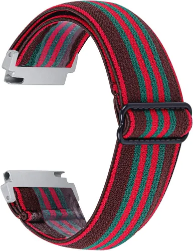 Miniatura 13 de RuenTech Correa elástica para reloj compatible con Amazfit Bip 3/Bip 3 Pro/Bip Lite/Bip S/Bip U/Pop, correas ajustables de nailon elástico de 0.787