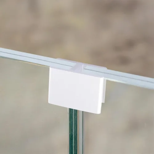 Miniatura 7 de INCREWAY Abrazadera de vidrio, paquete de 4 soportes ajustables de aleación de aluminio de doble cara para estante de vidrio, soporte de abrazadera