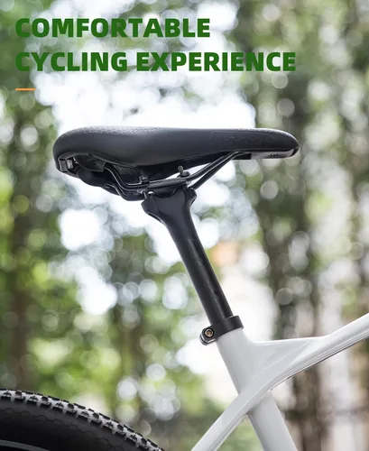 Miniatura 4 de ROCKBROS Asiento de bicicleta de espuma viscoelástica, sillín de bicicleta cómodo e impermeable para bicicletas de ciudad, MTB y carreras
