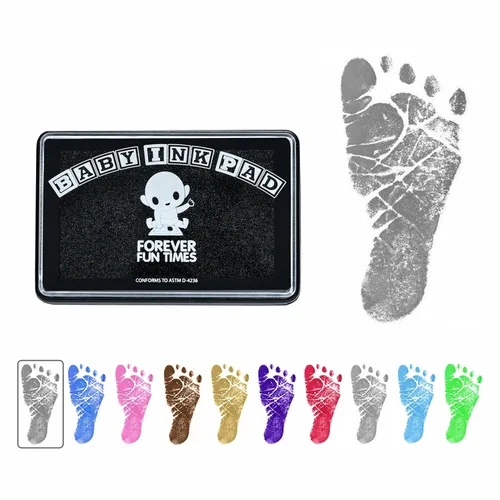 Miniatura 10 de Forever Fun Times - Kit de manos y huellas para bebés Obtén cientos de impresiones detalladas con una almohadilla de tinta segura para bebés