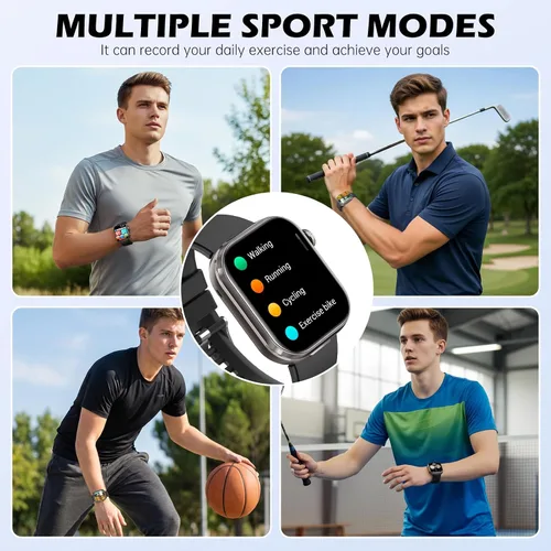 Miniatura 6 de Smart Watches for Men with Earbuds Inside (Answer/Make Call), 2.02" Fitness Tracker with Exercise Monitor, Ultra-Long Standby Waterproof with Sleep
