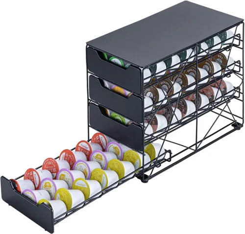 Miniatura 4 de K - Portavasos para mostrador pequeño para Keurig K-cup Holder para Mr Coffee para té (84 cápsulas, 4 niveles)