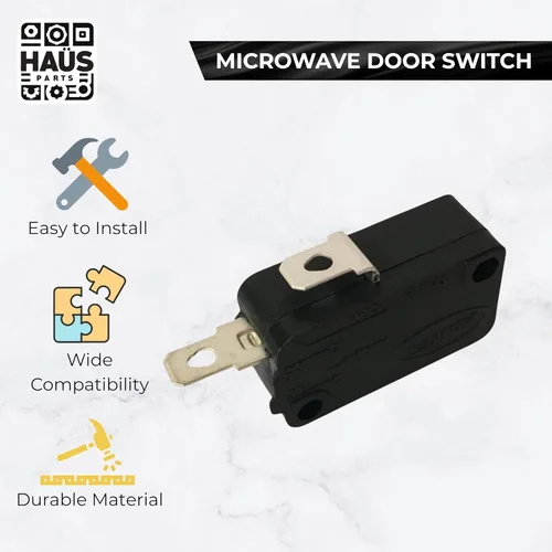 Miniatura 3 de SZM-V16-FA-63 Interruptor de puerta de microondas apto para horno microondas LG, Whirlpool, GE – Reemplaza 3B73362F, WB24X10047, SZM-V16-FD-63