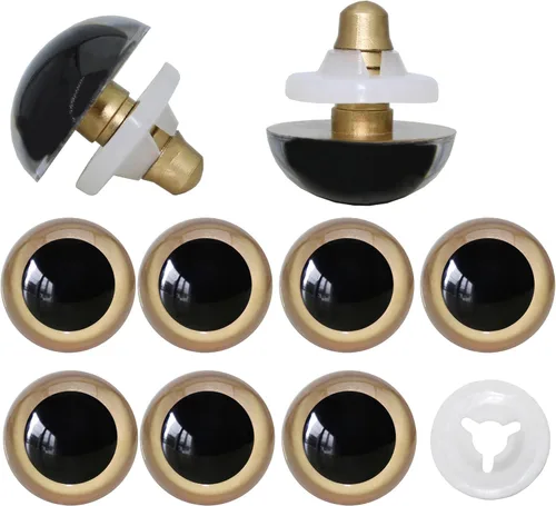 Miniatura 11 de ARTCXC 1 caja (20 unidades) ojos grandes de seguridad de plástico coloridos de 0.94 pulgadas con arandelas resistentes para muñecas, marionetas