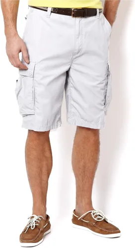 Nautica Pantalones cortos tipo cargo de sarga antidesgarros para hombre, Verde