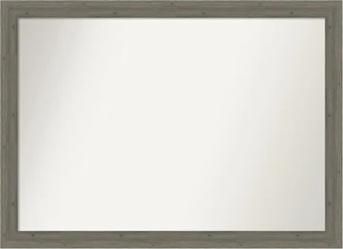 Miniatura 417 de Amanti Art Espejo de pared personalizado no biselado (24.5 x 24.5 pulgadas), marco gris marrón alta, varios tamaños personalizados, espejo de baño