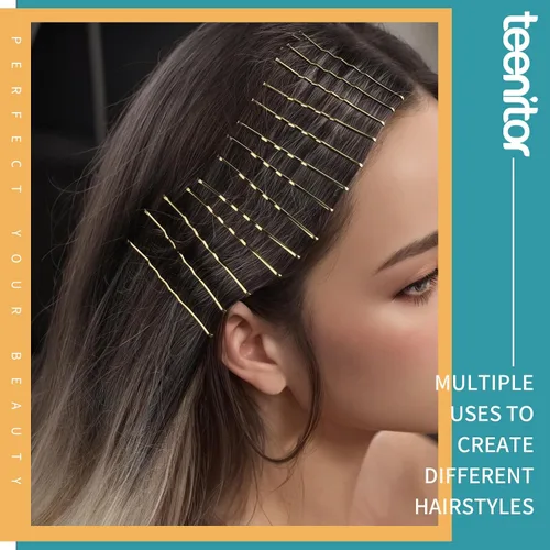Miniatura 3 de Teenitor Horquillas para el cabello, 2.75 pulgadas, grandes, color marrón, negro, rubio, plateado, para mujeres y niñas, para cabello grueso, 5