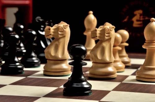 Miniatura 4 de The House of Staunton The Wild Knight Series Chess Set, Box, & Board Combination - 3.75" King