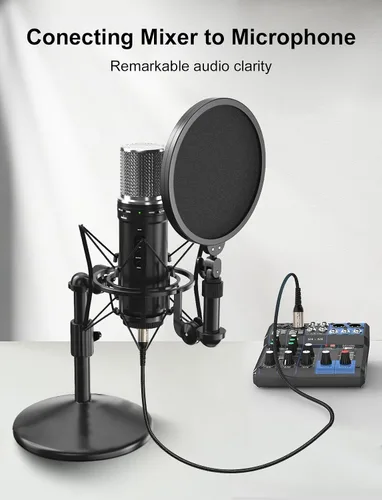 Miniatura 9 de VIOY Cable de micrófono XLR de 6.6 pies, cable de micrófono macho a hembra, cable equilibrado de 3 pines - cable de extensión XLR trenzado de nailon