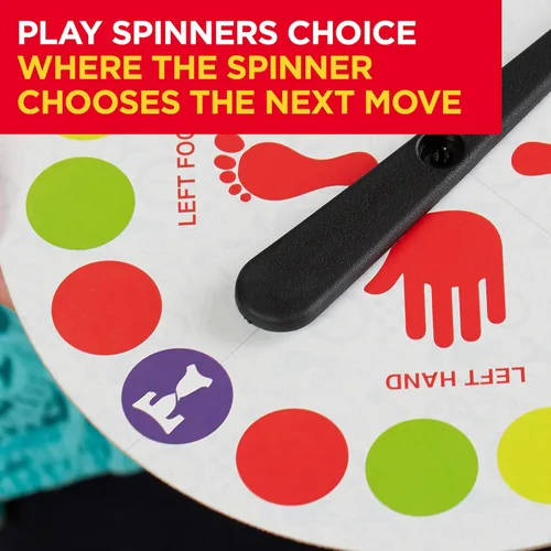 Miniatura 5 de Hasbro Gaming Twister Ultimate: Tapete más grande, más puntos de colores, juego familiar de fiesta para niños de 6+ años; compatible con Alexa