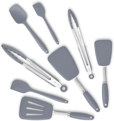 Miniatura 24 de Juego de espátulas de silicona de 3 piezas, mango ergonómico, espátulas de alta resistencia al calor, espátulas de goma antiadherentes con núcleo